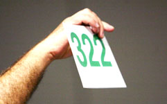 auction card at an auction