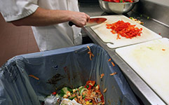Restaurant kitchen scraps for recycling