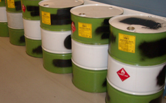 containers of hazardous waste