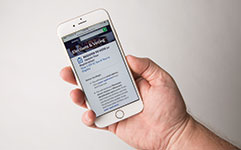 election results shown on a mobile device