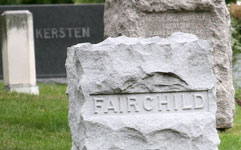 Tombstone in cemetery