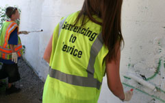 Sentencing to Service crew at work