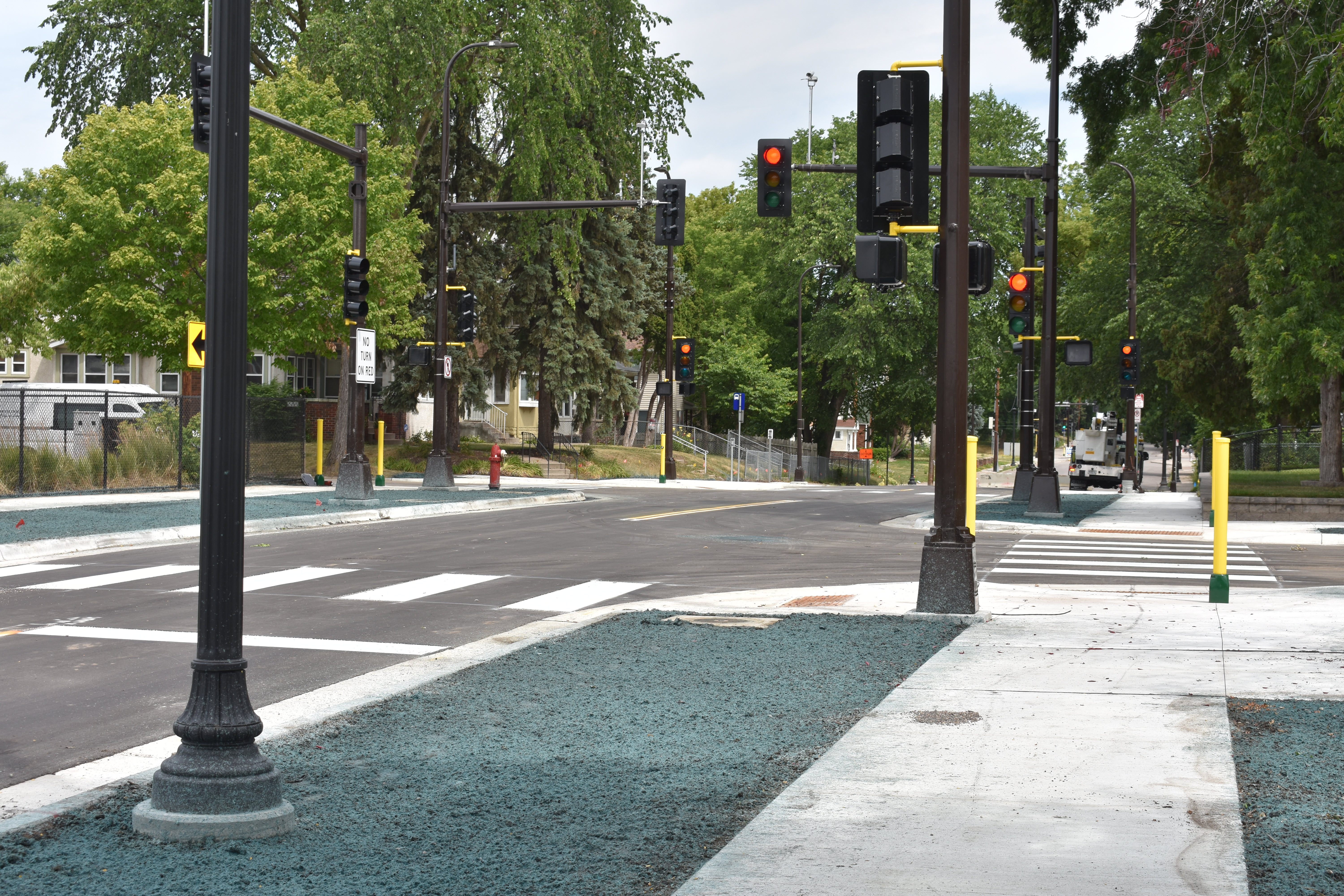 New sidewalks and pedestrian ramps and accessible signals on Penn Avenue between Plymouth and 14th avenues that meet Americans with Disabilities Act standards.