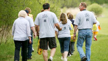 Step To It Walkers on green trail