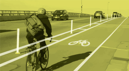 Protected bike lanes image