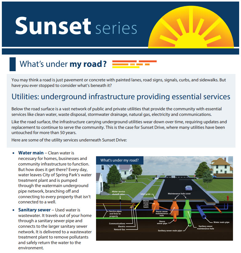 Sunset Drive's sunset series graphic