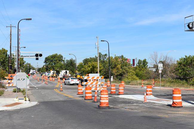Lyndale Avenue construction at Webber Parkway intersection