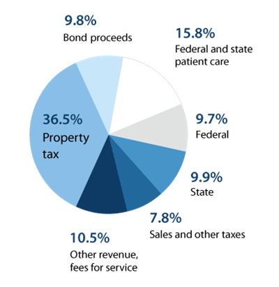 where the money comes from pie chart