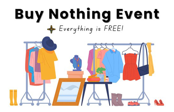 buy nothing event, everything is free