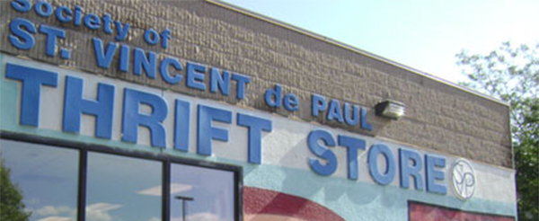 photo of the outside of the minneapolis st vincent de paul thrift store
