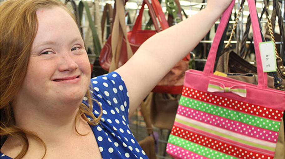 Smiling shopper at Arc's Value Village