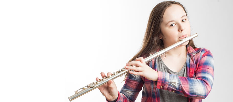 Girl with flute