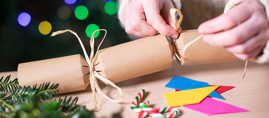 Wrapping a holiday gift with low waste paper