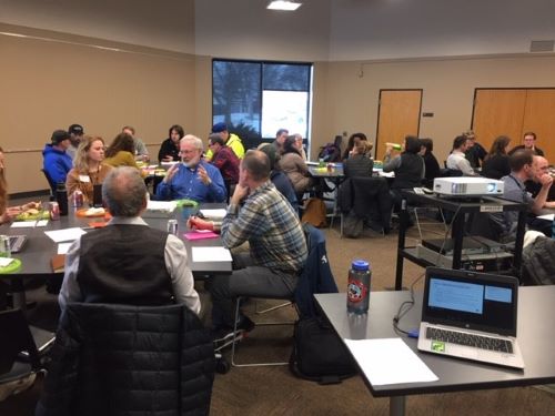 Group of partners meeting on the community forestry strategic plan