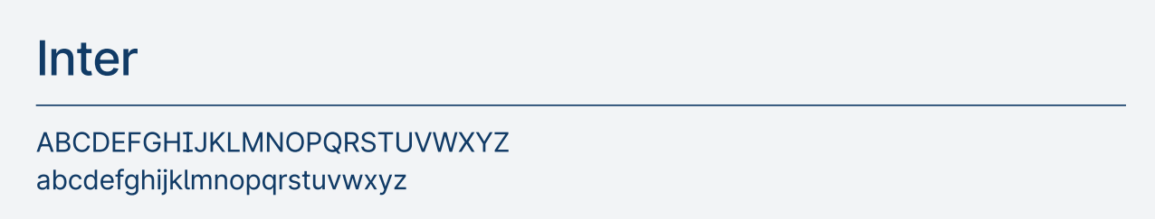 Example of Inter’s typography for capital and lowercase letters. Edges of letters have sharp edges, and the curves of letters are large and circular. The styling conveys both professionalism and friendliness.