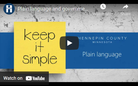 Plain language video