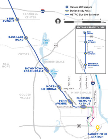 proposed blue line extension route