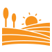 field with tree and sun icon