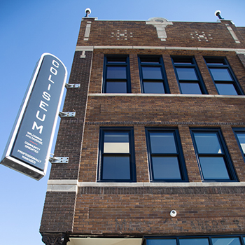 historic coliseum building exterior
