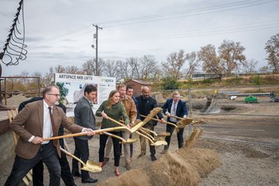 Officials at the NKB groundbreaking.