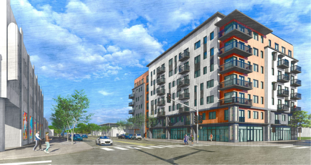 An illustration of the Viva building. 