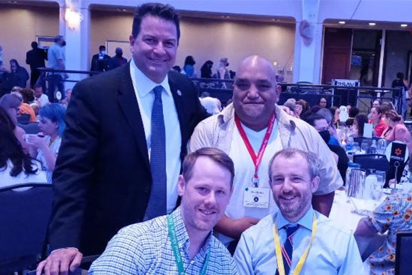 group of people at conference