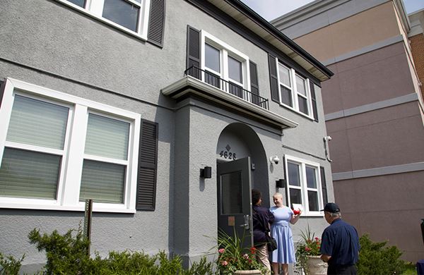 outside of a two story house