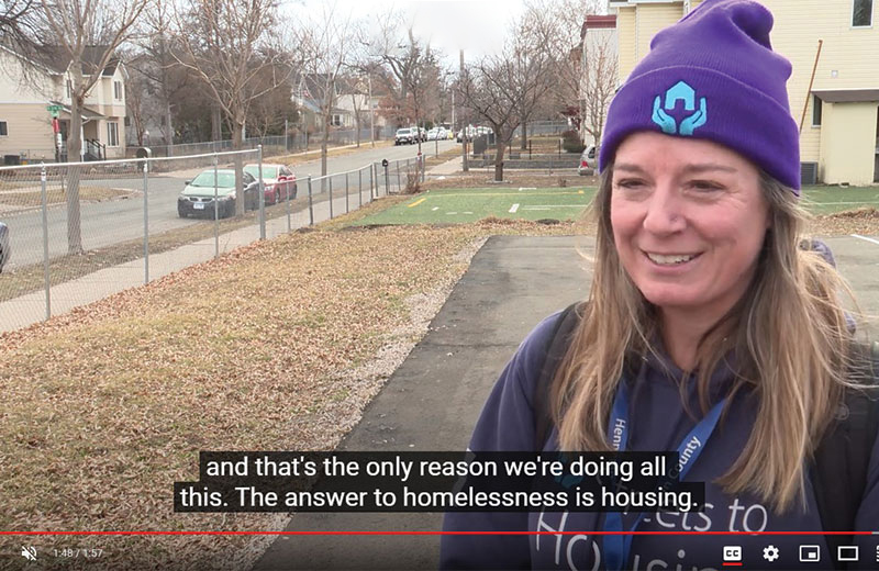 women talking outside